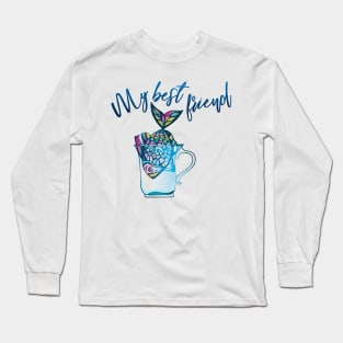 Fish is my best friend, quote Long Sleeve T-Shirt